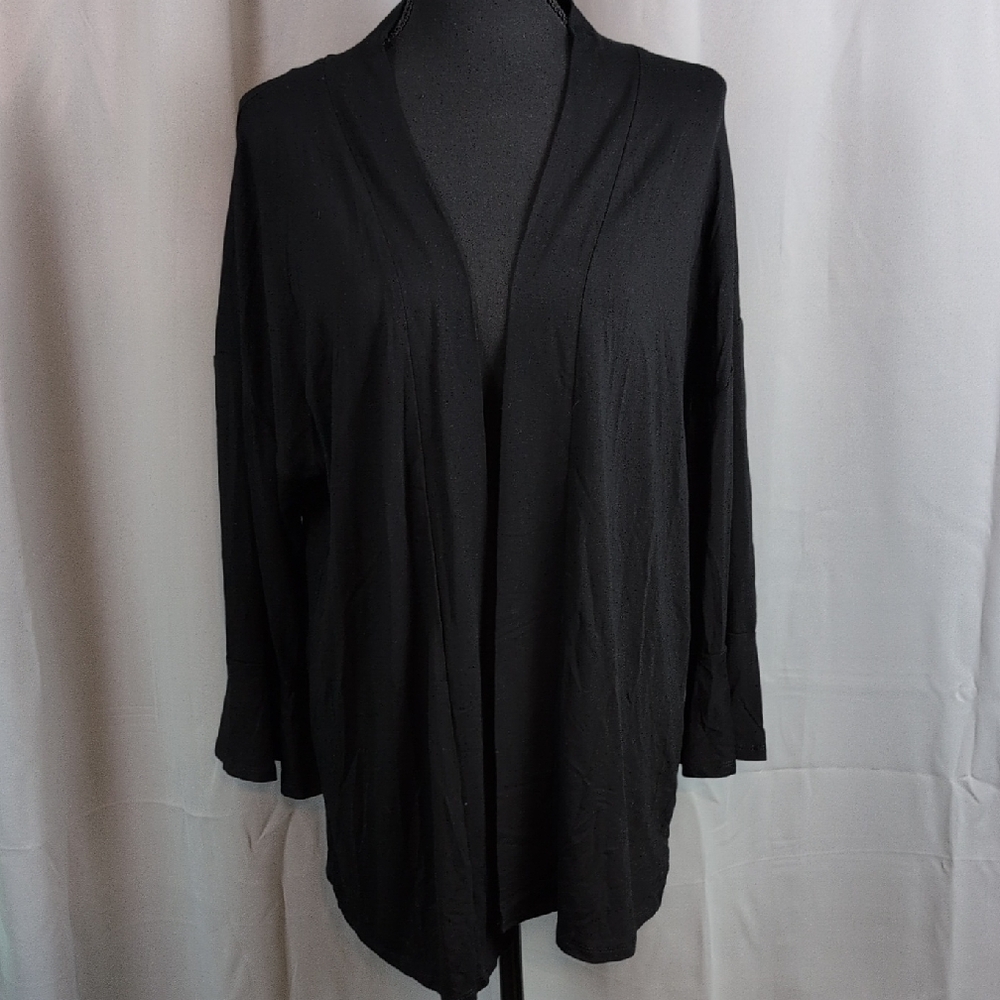 Kim Rogers‎ Classic Black Cardigan Large New